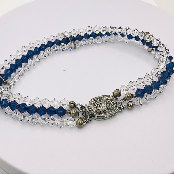 Vintage Three rows Crystals by Swarovski Bracelet - Picture 6 of 12